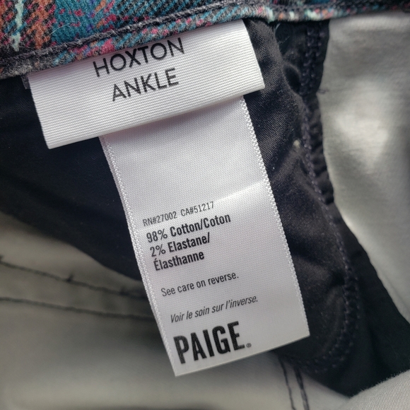 Paige Hoxton Plaid High Waist Ankle Skinny Jeans - Picture 11 of 11